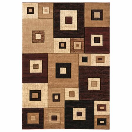 UNITED WEAVERS OF AMERICA 7 ft. 10 in. x 10 ft. 6 in. Bristol Cicero Burgundy Rectangle Area Rug 2050 10234 912